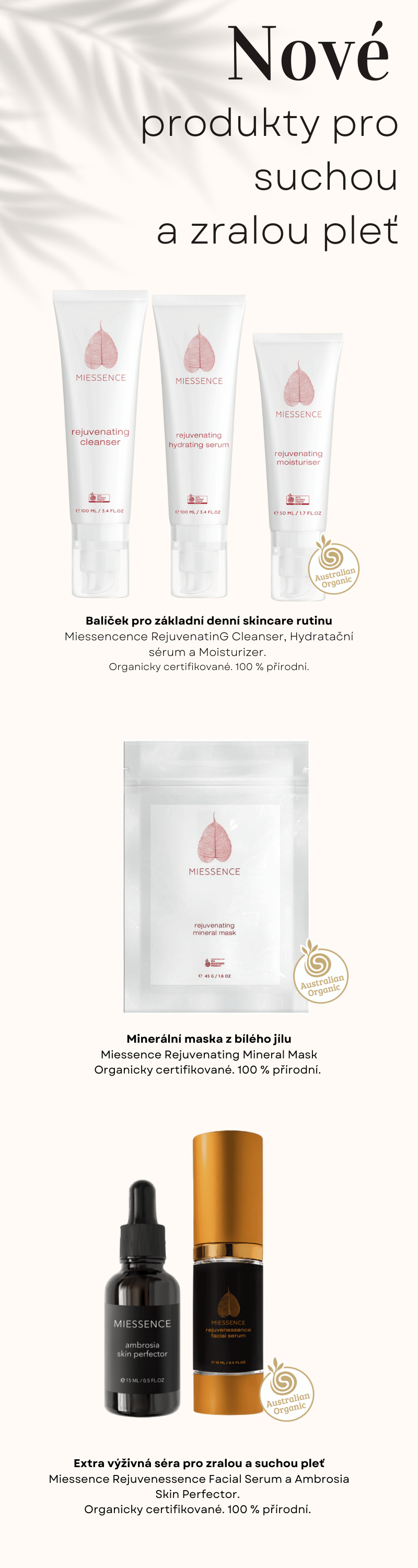 Tipy pro obnovení zdraví a zářivosti zralejší a suché pleti blog Organic Skin Care